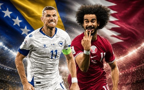 VIDEO clip bàn thắng trận Bosnia & Herzegovina vs Qatar (bảng B World Cup 2026)