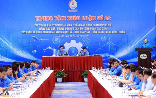 Phiên thứ hai Đại hội Công đoàn Việt Nam lần thứ XIV