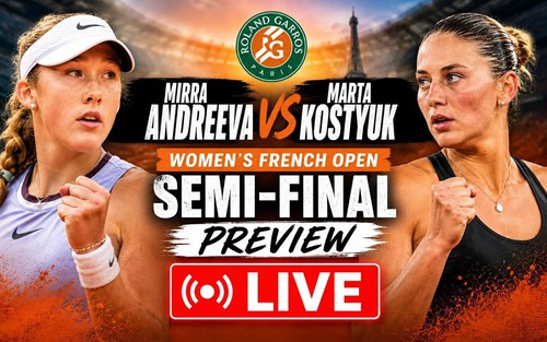 Link xem trực tiếp Roland Garros 2026 hôm nay 4/6