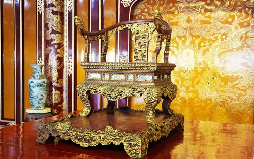 Bảo vật quốc gia "Ngai vua triều Nguyễn" được trưng bày trở lại tại Điện Thái Hòa