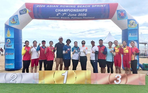 Rowing biển Việt Nam giành 2 HCV châu Á