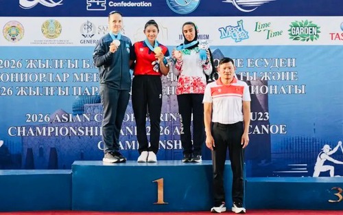 Tay chèo Việt Nam giành 3 HCV tại giải vô địch canoeing trẻ châu Á 2026