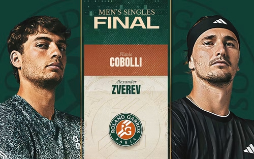 Link xem trực tiếp Roland Garros 2026 hôm nay 7/6: Chung kết Zverev vs Cobolli