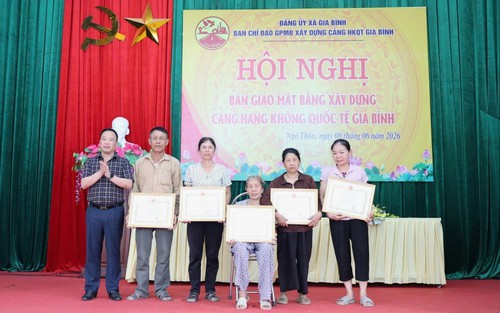 Bàn giao mặt bằng xây dựng Cảng hàng không quốc tế Gia Bình