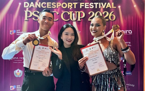 Học trò của trọng tài quốc tế Chu Quỳnh Trang lần thứ hai giành HCĐ giải DanceSport châu Á