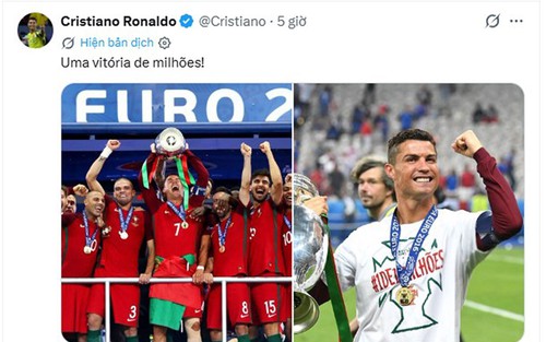 Tin nóng thể thao sáng 11/7: Ronaldo đăng ảnh vô địch EURO sau khi bị loại khỏi World Cup