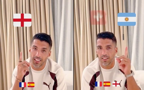 Dự đoán đúng Pháp và Tây Ban Nha, Suarez tin Anh và Argentina vào bán kết World Cup 2026