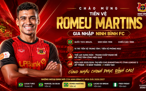 Ngoại binh từ Thai League gia nhập CLB Ninh Bình