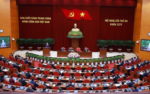 Thông cáo báo chí về ngày làm việc thứ hai Hội nghị Trung ương 3 khóa XIV