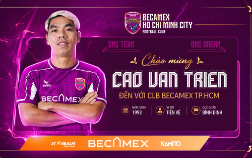 Cao Văn Triền gia nhập Becamex TP.HCM