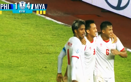 Than Paing lập cú đúp, Myanmar bất ngờ thắng đậm chủ nhà Philippines trên mặt sân sũng nước ở ASEAN Cup 2026