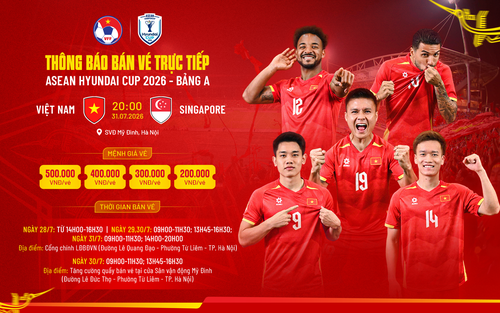 Tin nóng bóng đá Việt hôm nay 29/7: Vé trận Việt Nam - Singapore 'sốt'; Nam Định ra mắt cầu thủ Việt kiều Áo