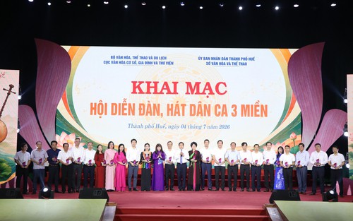 Khai mạc Hội diễn Đàn, hát dân ca 3 miền năm 2026
