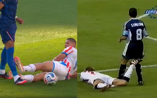 Cầu thủ Paraguay tái hiện 'cú đá của Beckham' với Mbappe, CĐV chỉ trích vì trọng tài World Cup ngó lơ