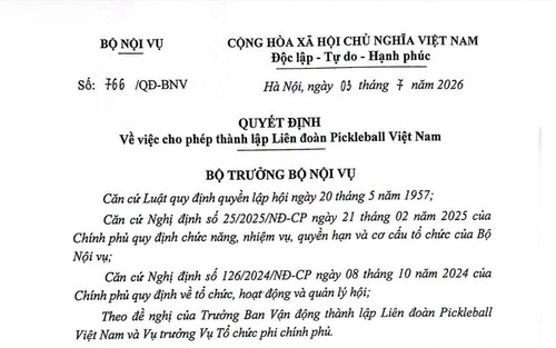 Liên đoàn Pickleball Việt Nam chính thức ra đời