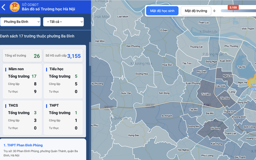 Tuyển sinh bằng bản đồ số GIS: Bước chuyển trong tư duy quản lý giáo dục