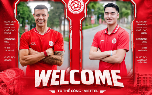 Thể Công Viettel tăng cường hàng thủ với trung vệ Brazil và thủ môn Việt kiều Australia