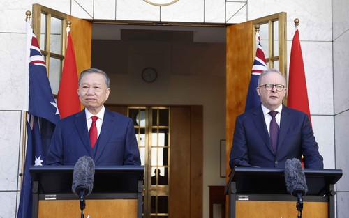Tổng Bí thư, Chủ tịch nước Tô Lâm và Thủ tướng Australia gặp gỡ báo chí