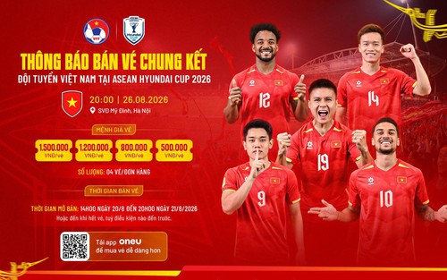 VFF công bố giá vé chung kết ASEAN Cup 2026 ở Mỹ Đình, chênh lệch khó tin so với lượt đi ở Thái Lan