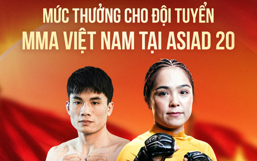 Lần đầu dự ASIAD, MMA Việt Nam treo thưởng nửa tỷ đồng cho tấm HCV