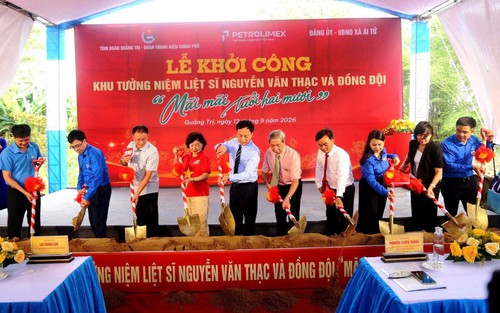 Khởi công xây dựng Khu tưởng niệm liệt sĩ Nguyễn Văn Thạc và đồng đội tại Quảng Trị