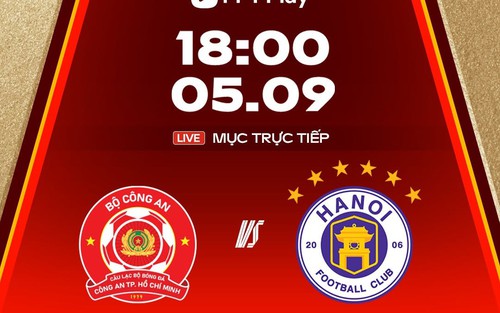 Link xem trực tiếp bóng đá CA TP.HCM vs Hà Nội FC 18h00 hôm nay, V-League 2026/27