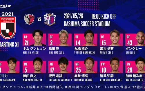 Văn Lâm được Cerezo Osaka đăng ký thi đấu