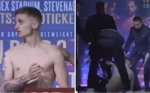 Võ sĩ Boxing gục xuống sàn vì kiệt sức sau khi... ép cân