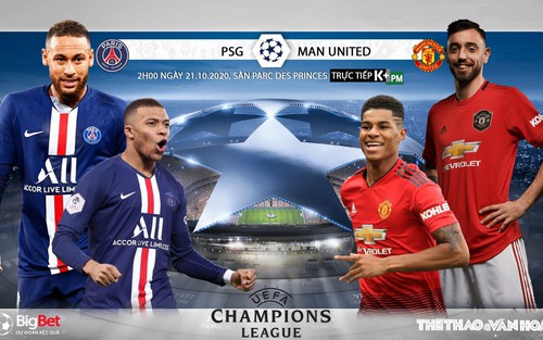 Soi kèo nhà cái PSG vs MU. Vòng bảng Cúp C1 Châu Âu. Trực tiếp K+PM