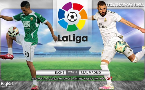 Soi kèo nhà cái Elche vs Real Madrid. Vòng 16 La Liga Tây Ban Nha