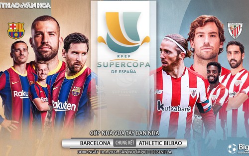 Soi kèo nhà cái Barcelona vs Athletic Bilbao. Chung kết Siêu cúp Tây Ban Nha