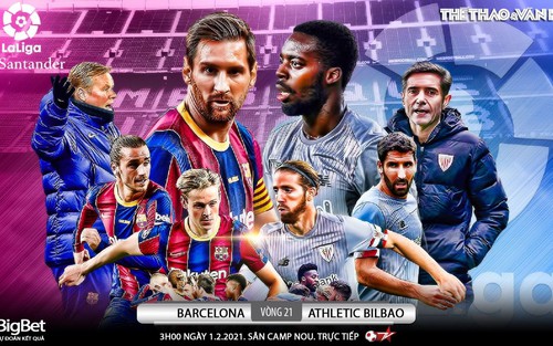 Soi kèo nhà cái Barcelona vs Bilbao. BĐTV trực tiếp bóng đá Tây Ban Nha La Liga