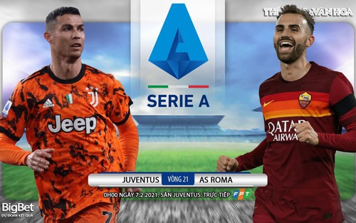 Soi kèo nhà cái Juventus vs AS Roma. FPT trực tiếp bóng đá Italia Serie A vòng 21