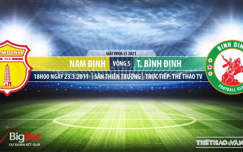 Soi kèo nhà cái Nam Định vs Bình Định. TTTV trực tiếp bóng đá Việt Nam