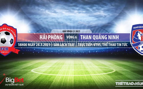 Soi kèo nhà cái Hải Phòng vs Quảng Ninh. TTTV trực tiếp LS 6 V-League 2021