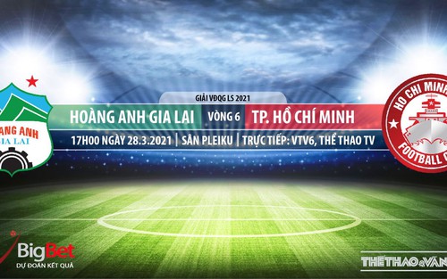 Soi kèo nhà cái HAGL vs TPHCM. VTV6 trực tiếp bóng đá LS V-League 2021
