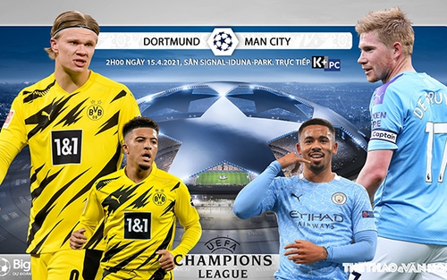 Soi kèo nhà cái Dortmund vs Man City. K+, K+PC trực tiếp tứ kết cúp C1