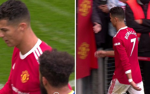 Ronaldo tức giận, đi thẳng vào đường hầm sau khi MU hòa Everton