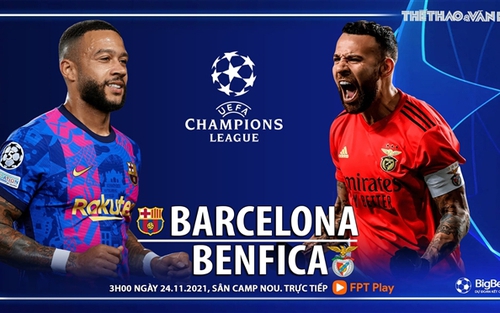 Soi kèo nhà cái Barcelona vs Benfica. Nhận định, dự đoán bóng đá Cúp C1 (3h00, 24/11)