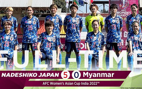 Nữ Nhật bản 5–0 Myanmar: Nhật Bản thị uy sức mạnh ứng cử viên