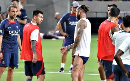 Messi nổi giận vì bị Ramos 'đốn giò' trên sân tập