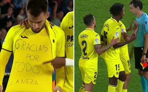 Sao Villarreal bị đuổi khỏi sân vì vén áo tri ân người quá cố