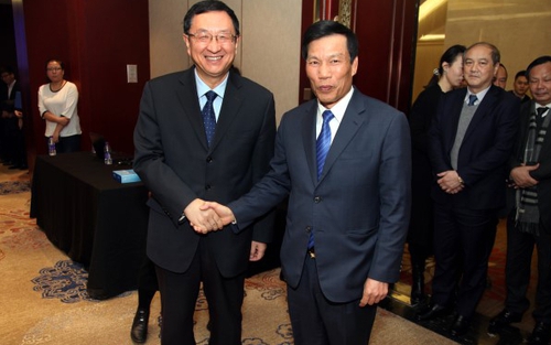 Bộ trưởng Nguyễn Ngọc Thiện thăm và làm việc với Bộ trưởng Bộ Văn hóa Trung Quốc Lạc Thụ Cương