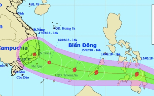 Bão Sanba khả năng sẽ đi vào Biển Đông ngày 30 Tết, miền Bắc nhiệt độ tăng dần