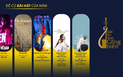 Đề cử Bài hát của năm - Giải Âm nhạc Cống hiến lần 13-2018: Nhiều sắc màu âm nhạc