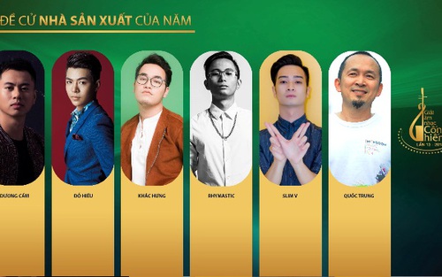 Đề cử Nhà sản xuất của năm, Giải Âm nhạc Cống hiến lần 13-2018: 1 lão làng 'đua' với 5 nhà sản xuất trẻ