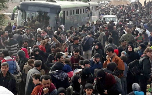Chùm ảnh hàng chục nghìn dân thường Syria tháo chạy khỏi điểm nóng Đông Ghouta