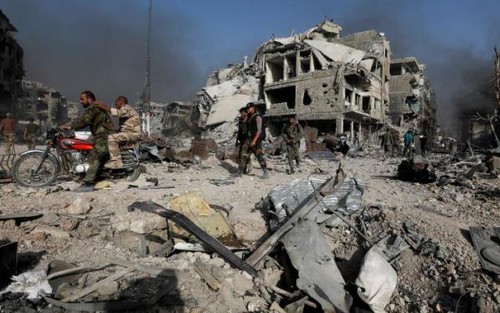 Cận cảnh vùng ngoại ô Damascus hoang tàn sau giải phóng