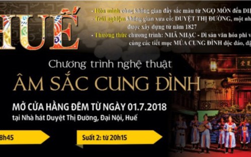 Thưởng thức 'Âm sắc Cung đình' ở Nhà hát cổ Duyệt Thị Đường