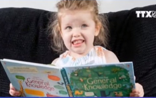 VIDEO: Bé gái 3 tuổi có chỉ số IQ cao hơn Albert Einstein